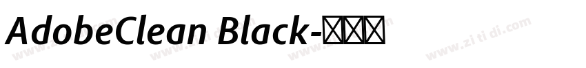AdobeClean Black字体转换